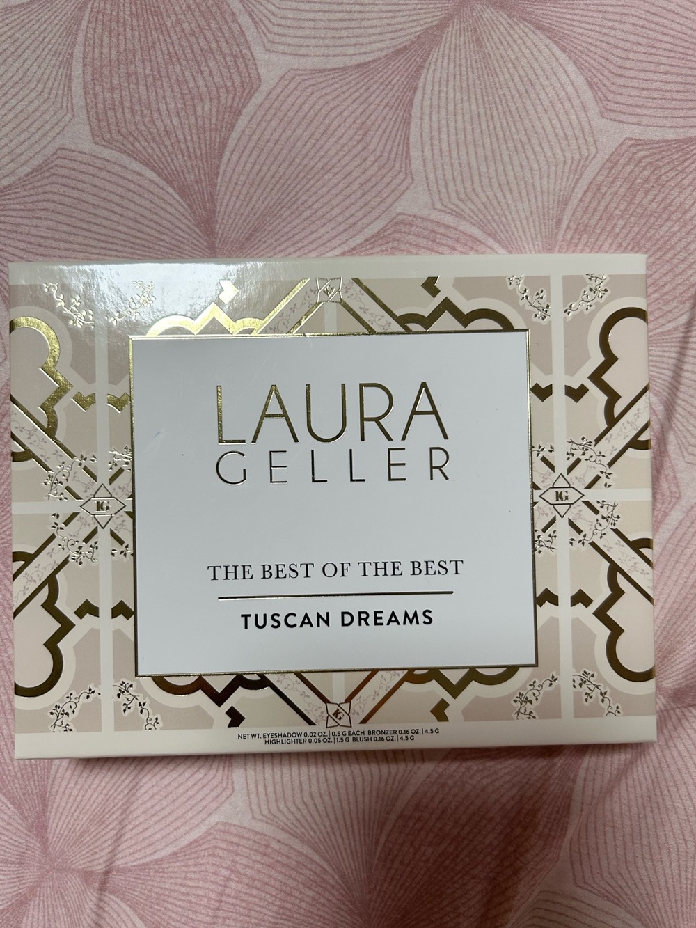Laura Geller Pink and Gold Tuscan Dreams Makeup Palette Box